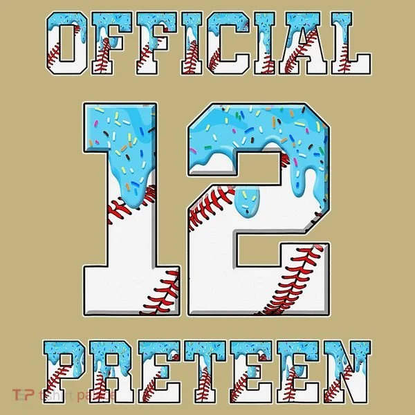 12th Birthday Baseball Drip Preteen Hoodie