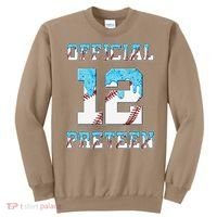 12th Birthday Baseball Drip Preteen Sweatshirt thumb 0