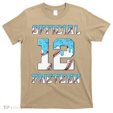12th Birthday Baseball Drip Preteen T-Shirt