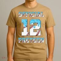 12th Birthday Baseball Drip Preteen T-Shirt thumb 3