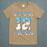 12th Birthday Baseball Drip Preteen T-Shirt thumb 5