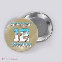 12th Birthday Baseball Drip Preteen Button thumb 0