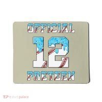 12th Birthday Baseball Drip Preteen Mousepad thumb 0