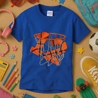 12th Birthday Basketball Cute Gift 12 Year Old Gift Kids T-Shirt thumb 3