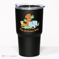 1st Birthday Boy Animal Jungle Tumbler thumb 0