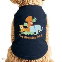 1st Birthday Boy Animal Jungle Doggie Tank thumb 0