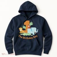 1st Birthday Boy Animal Jungle Hoodie thumb 0