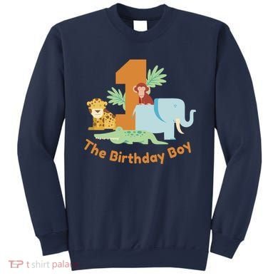 1st Birthday Boy Animal Jungle Sweatshirt