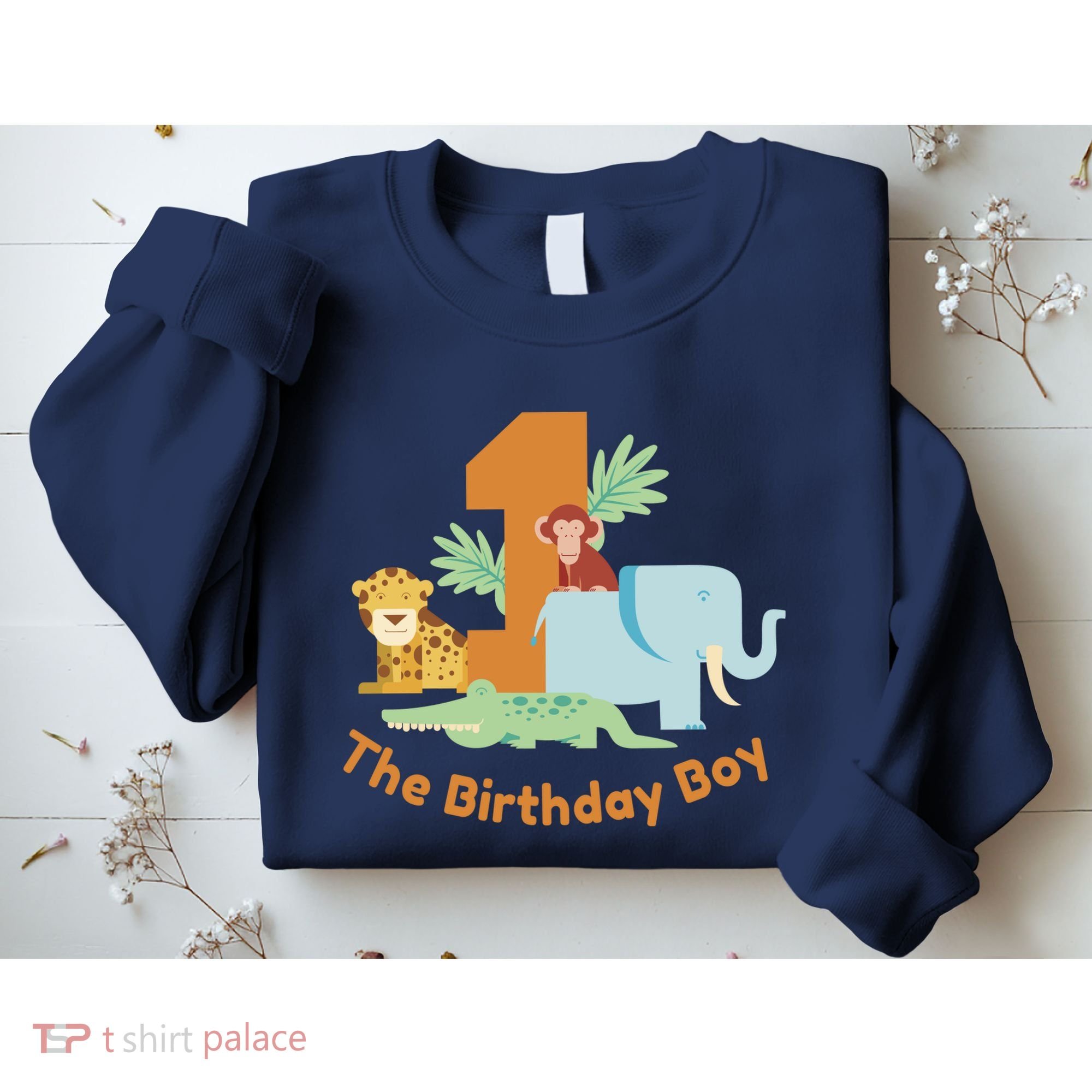 1st Birthday Boy Animal Jungle Sweatshirt