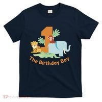 1st Birthday Boy Animal Jungle T-Shirt thumb 0