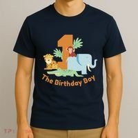1st Birthday Boy Animal Jungle T-Shirt thumb 3
