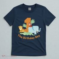 1st Birthday Boy Animal Jungle T-Shirt thumb 5