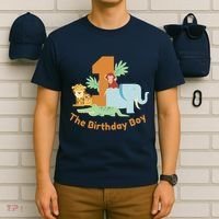 1st Birthday Boy Animal Jungle T-Shirt thumb 6