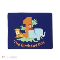 1st Birthday Boy Animal Jungle Mousepad thumb 0