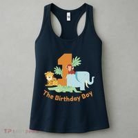 1st Birthday Boy Animal Jungle Women's Tank Top thumb 3