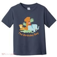 1st Birthday Boy Animal Jungle Toddler T-Shirt thumb 0