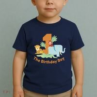 1st Birthday Boy Animal Jungle Toddler T-Shirt thumb 2