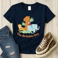 1st Birthday Boy Animal Jungle Women's T-Shirt thumb 3