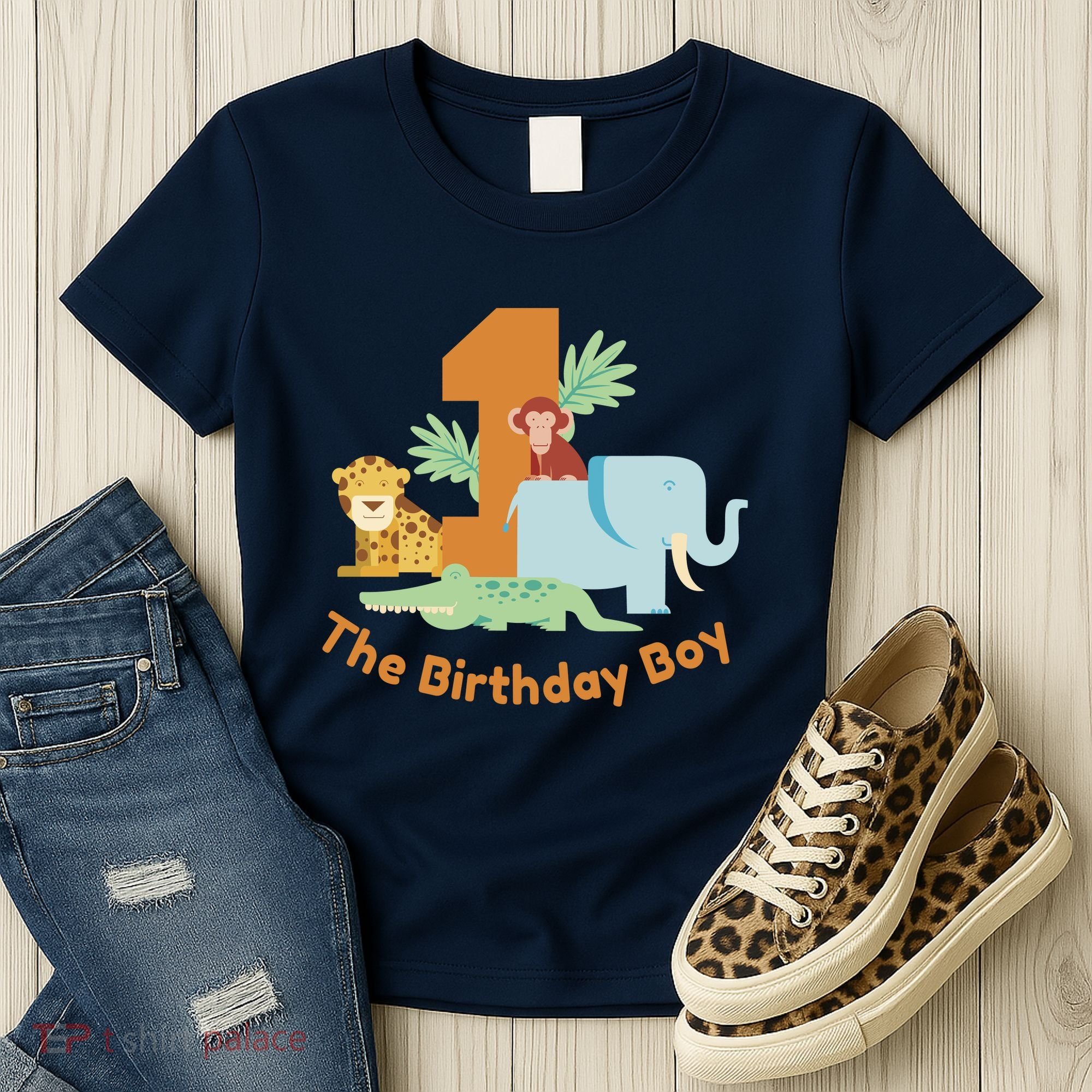 1st Birthday Boy Animal Jungle Women's T-Shirt