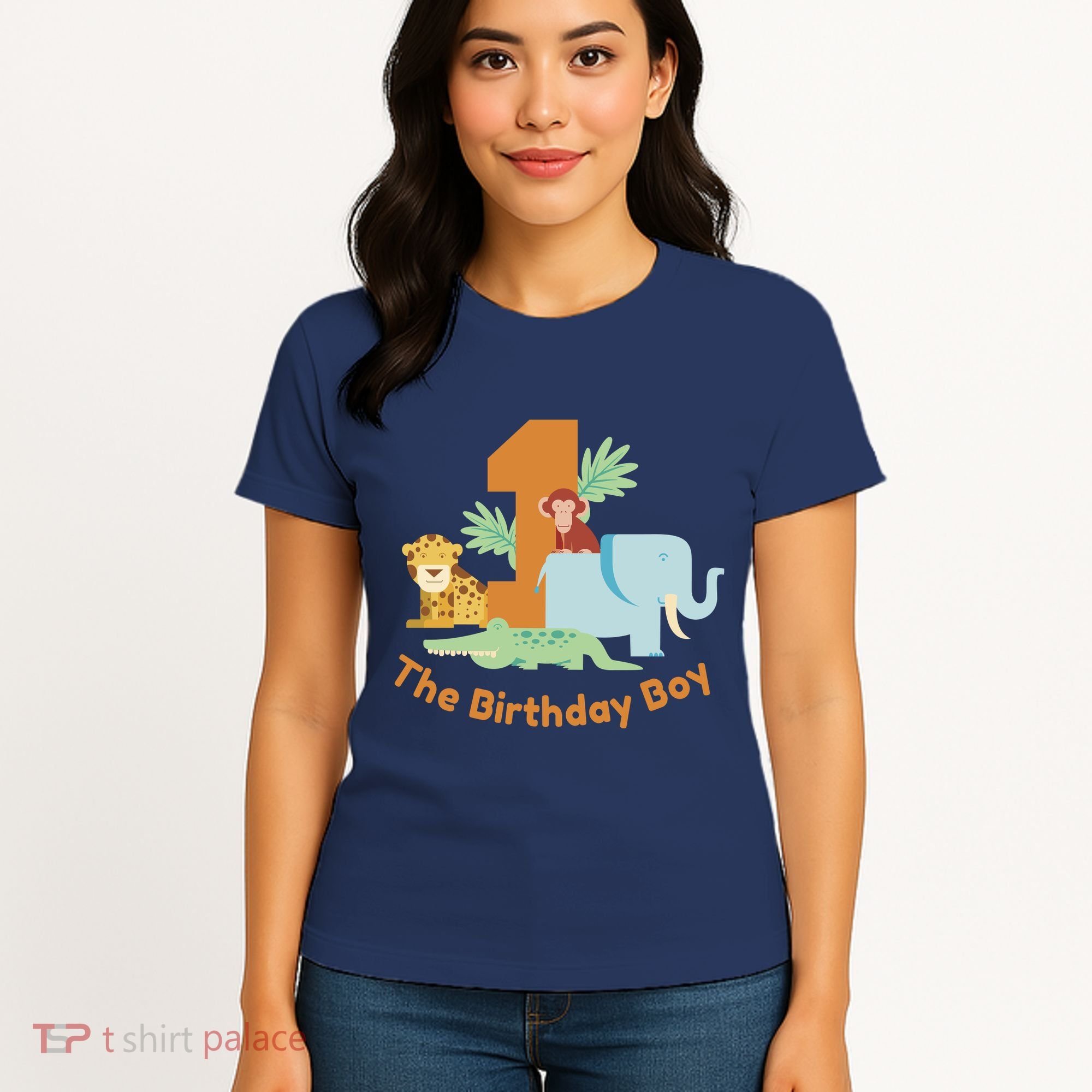 1st Birthday Boy Animal Jungle Women's T-Shirt