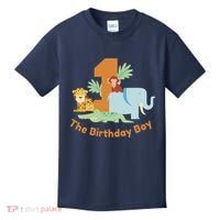 1st Birthday Boy Animal Jungle Kids T-Shirt thumb 0