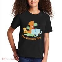1st Birthday Boy Animal Jungle Kids T-Shirt thumb 2