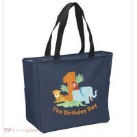 1st Birthday Boy Animal Jungle Tote Bag thumb 2