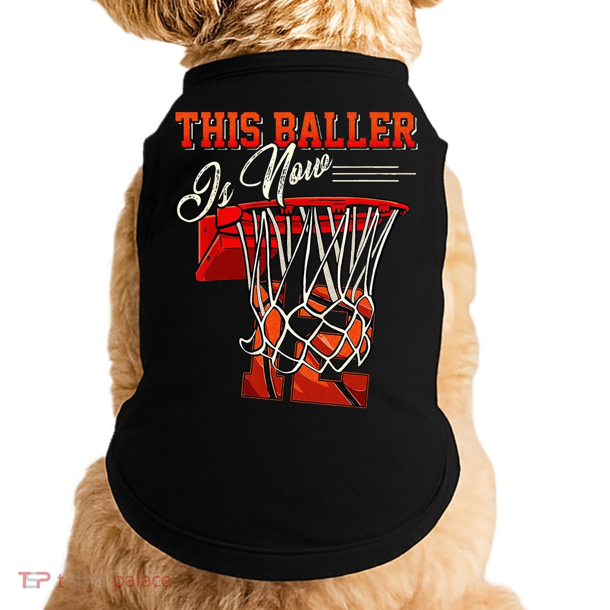 12th Birthday Basketball 12 Years Old Gift Doggie Tank