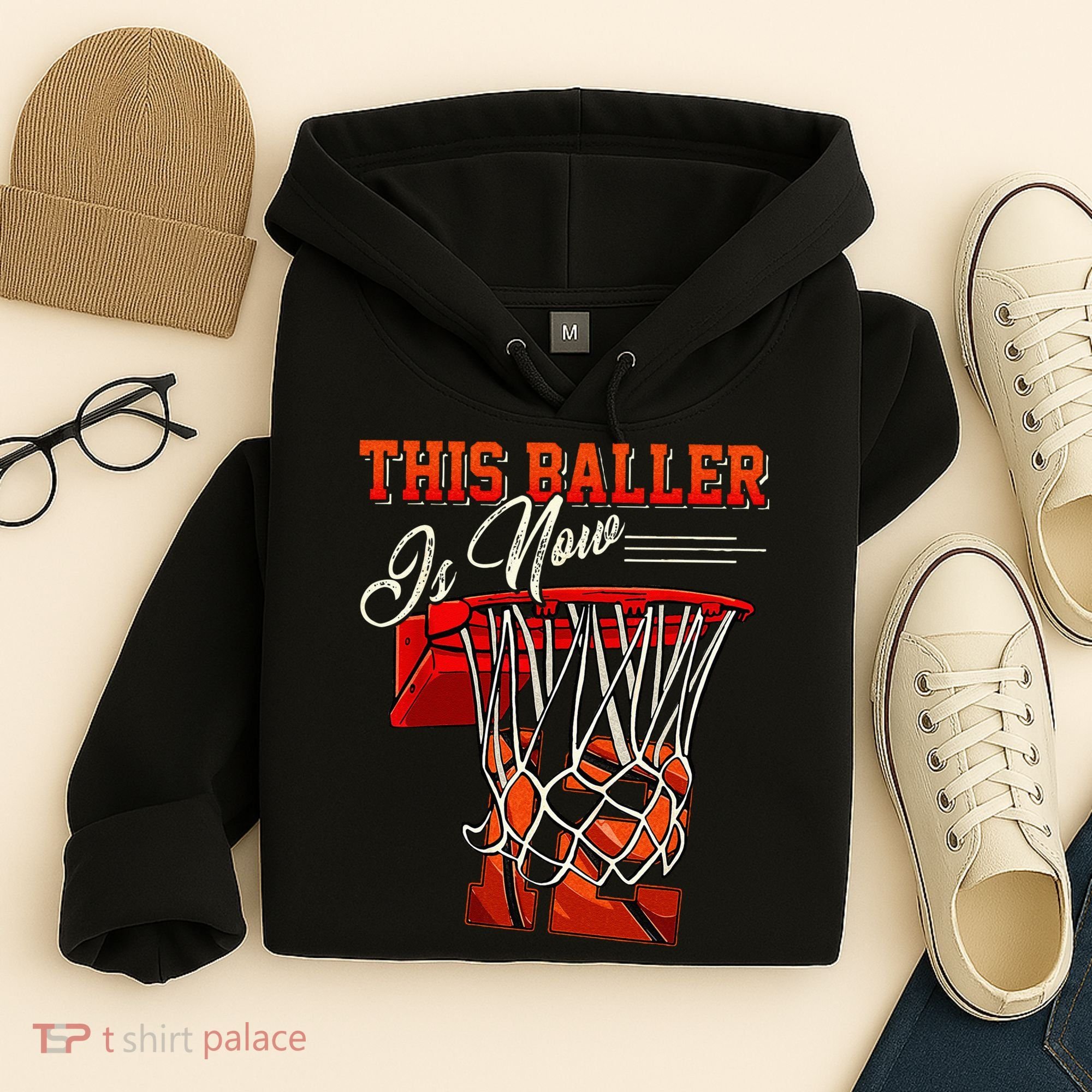 12th Birthday Basketball 12 Years Old Gift Hoodie