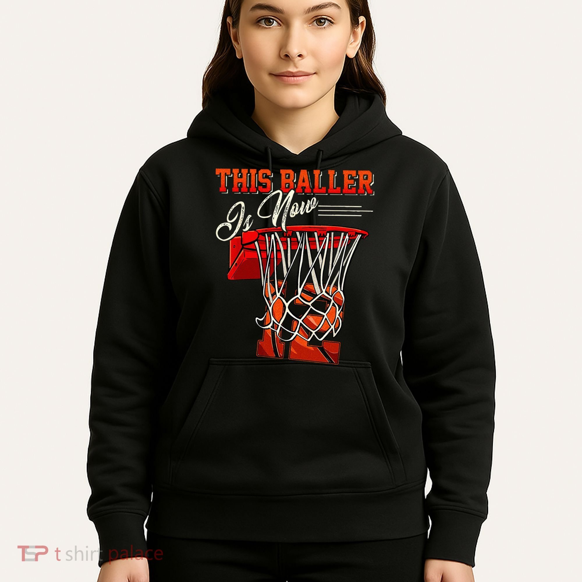 12th Birthday Basketball 12 Years Old Gift Hoodie