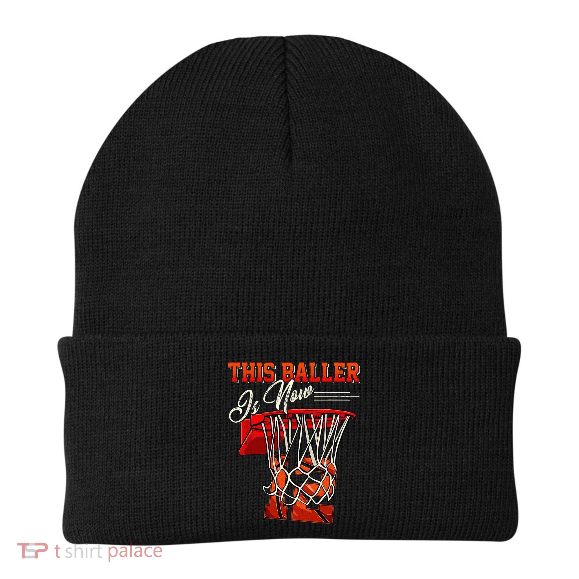 12th Birthday Basketball 12 Years Old Gift Beanie