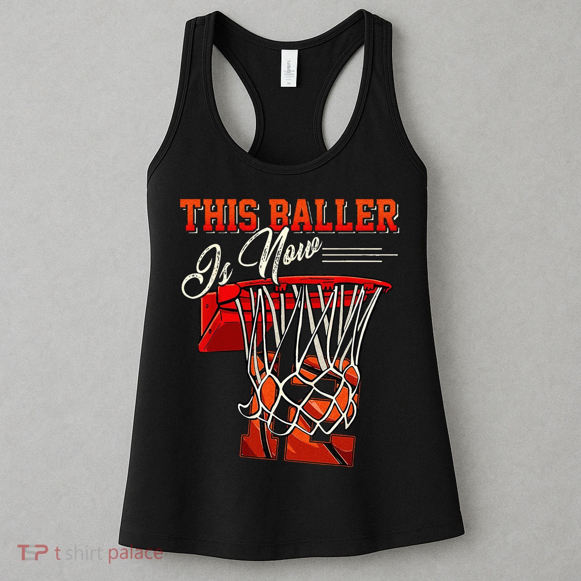 12th Birthday Basketball 12 Years Old Gift Women's Tank Top