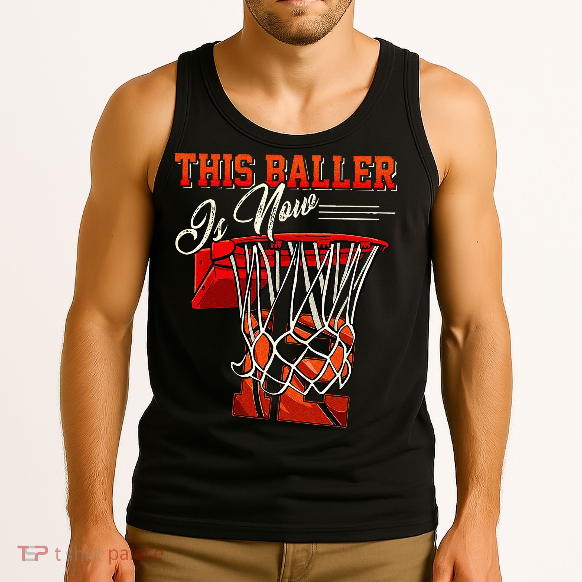 12th Birthday Basketball 12 Years Old Gift Tank Top
