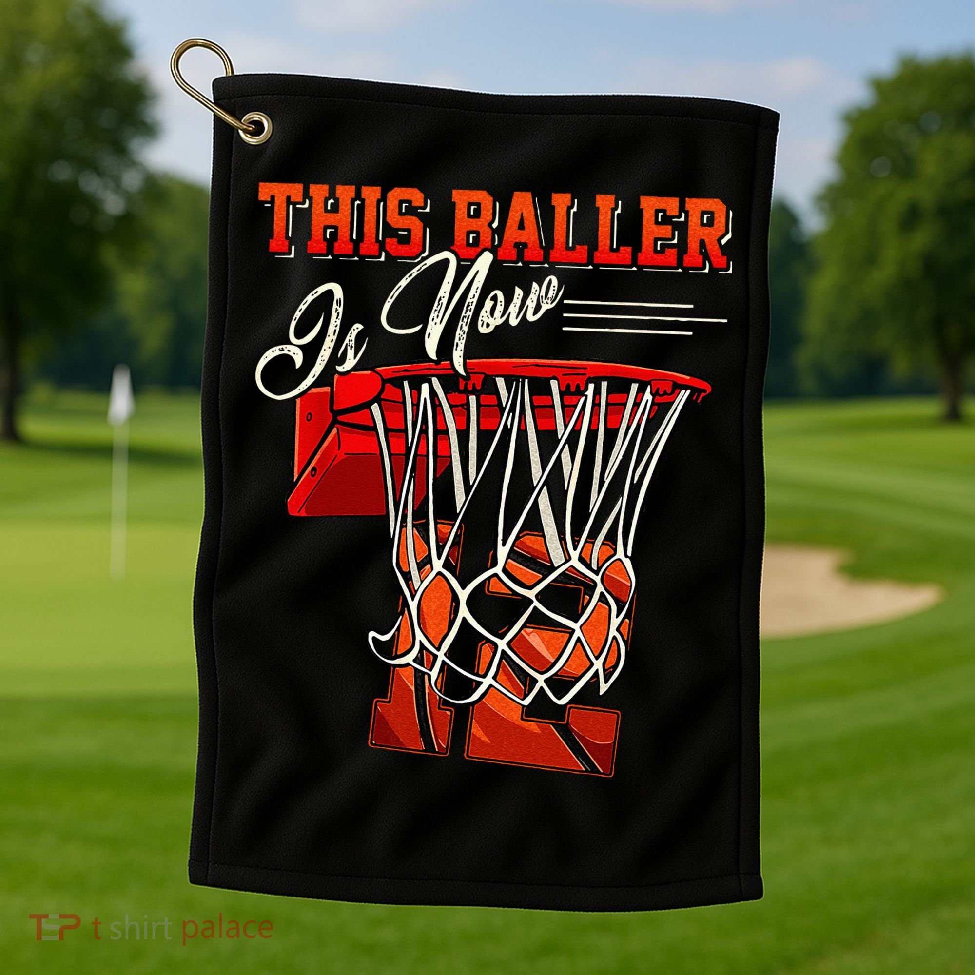12th Birthday Basketball 12 Years Old Gift Golf Towel