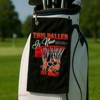 12th Birthday Basketball 12 Years Old Gift Golf Towel thumb 2