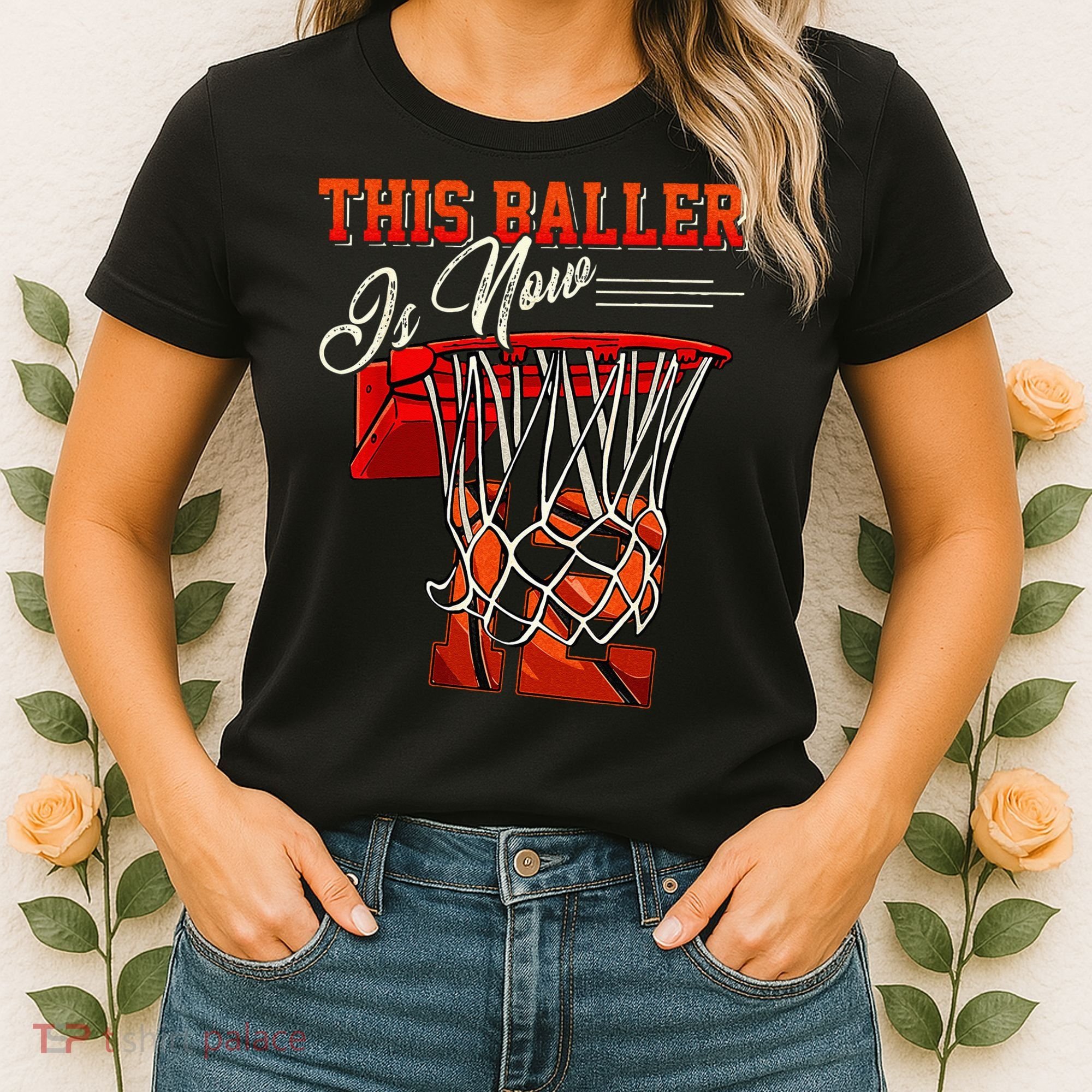 12th Birthday Basketball 12 Years Old Gift Women's T-Shirt