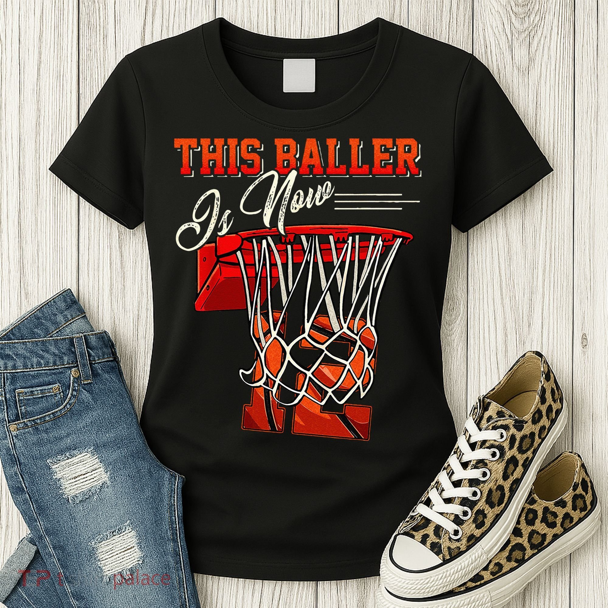 12th Birthday Basketball 12 Years Old Gift Women's T-Shirt