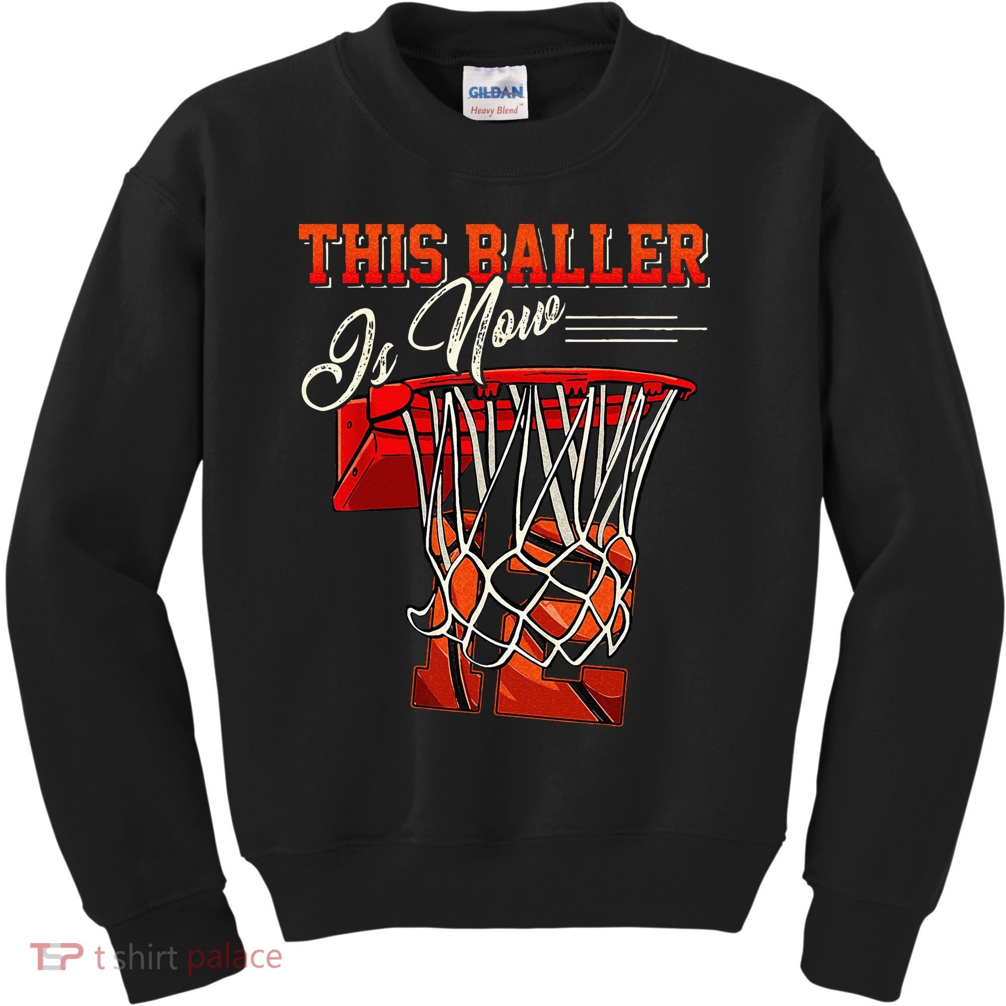 12th Birthday Basketball 12 Years Old Gift Kids Sweatshirt