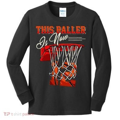 12th Birthday Basketball 12 Years Old Gift Kids Long Sleeve Shirt