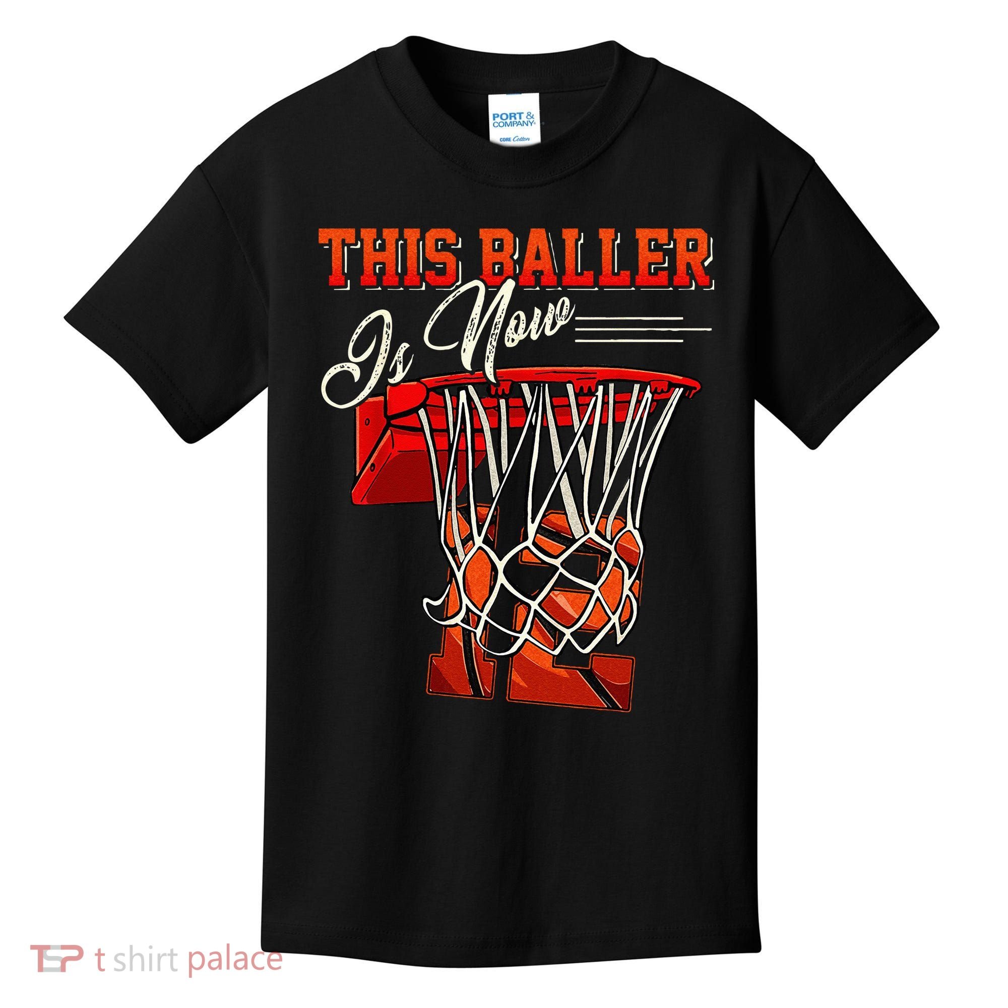 12th Birthday Basketball 12 Years Old Gift Kids T-Shirt