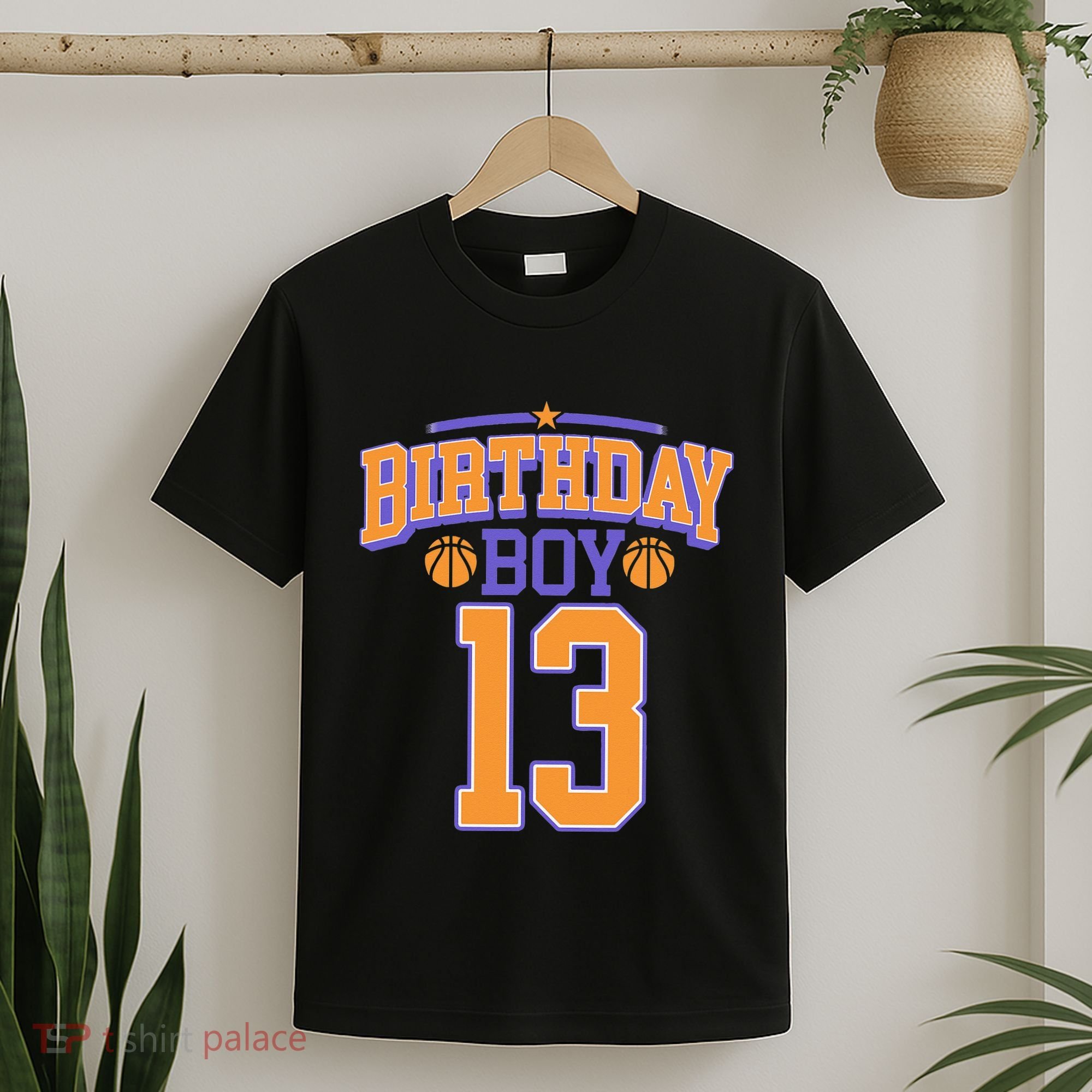 13th Birthday Basketball Lover 13 Years Old Bday T-Shirt