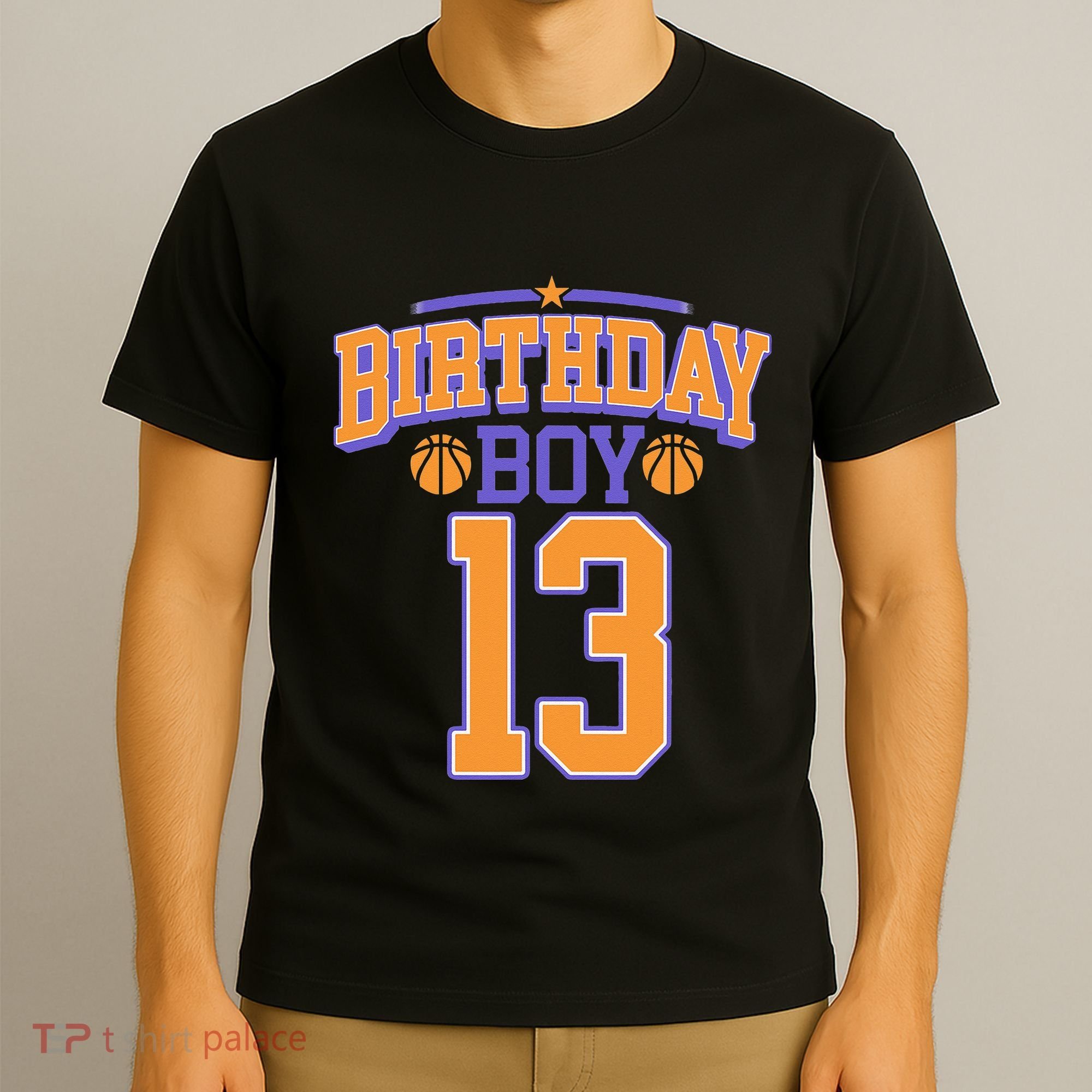 13th Birthday Basketball Lover 13 Years Old Bday T-Shirt