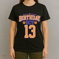 13th Birthday Basketball Lover 13 Years Old Bday T-Shirt thumb 4