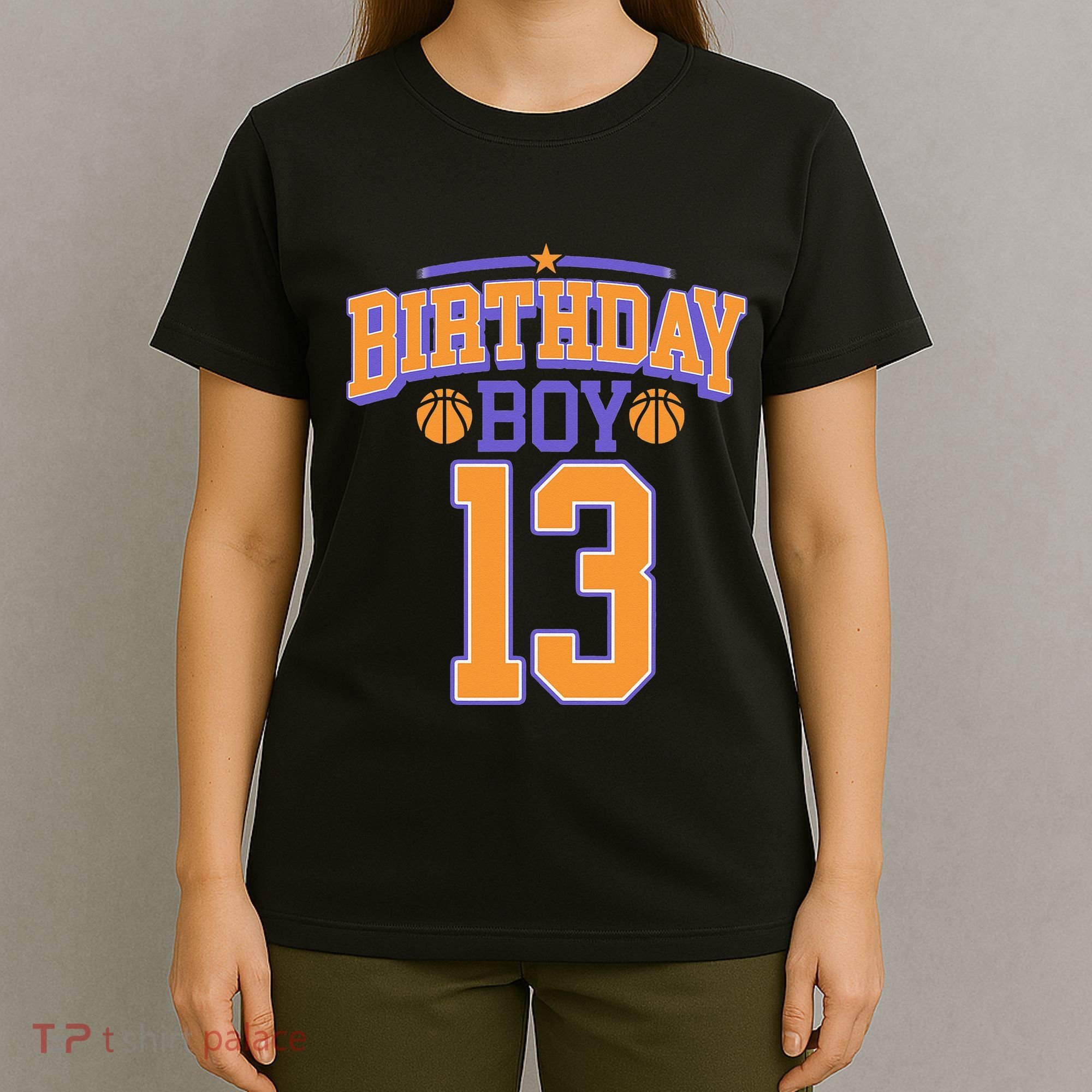 13th Birthday Basketball Lover 13 Years Old Bday T-Shirt