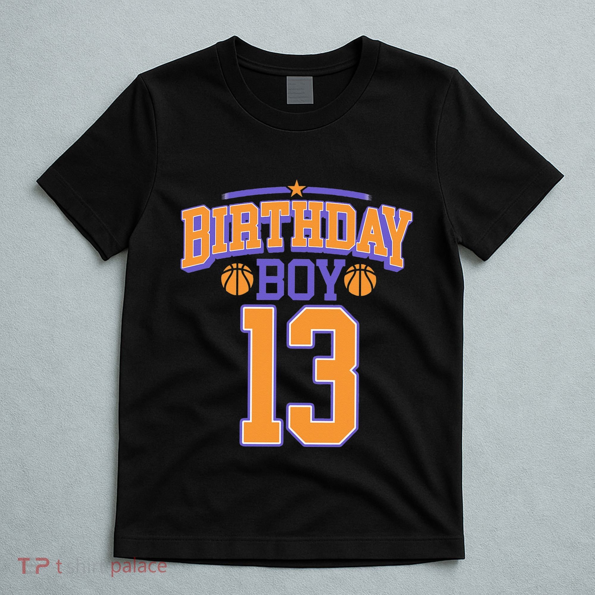 13th Birthday Basketball Lover 13 Years Old Bday T-Shirt