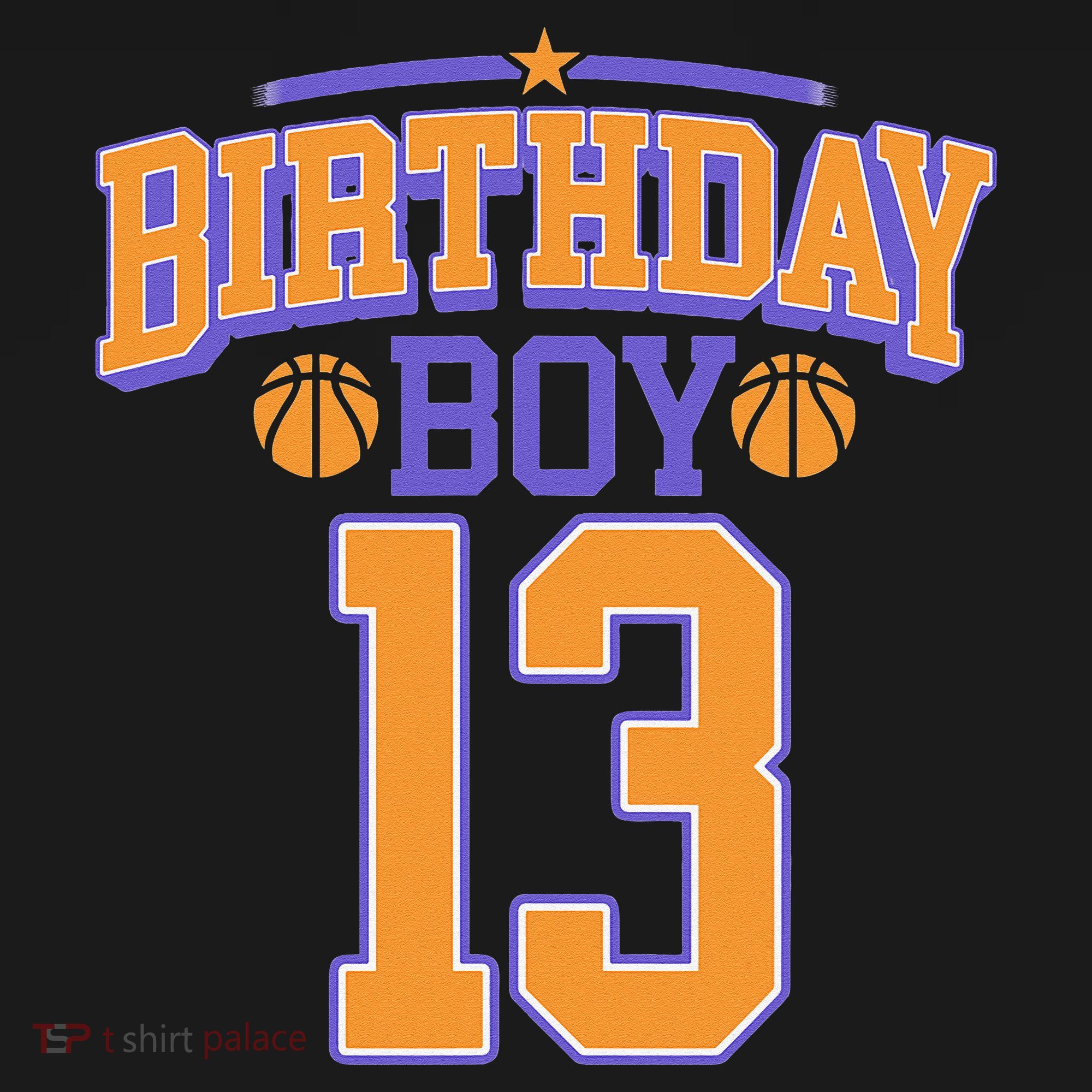 13th Birthday Basketball Lover 13 Years Old Bday T-Shirt