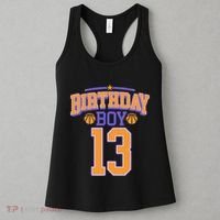 13th Birthday Basketball Lover 13 Years Old Bday Women's Tank Top thumb 3