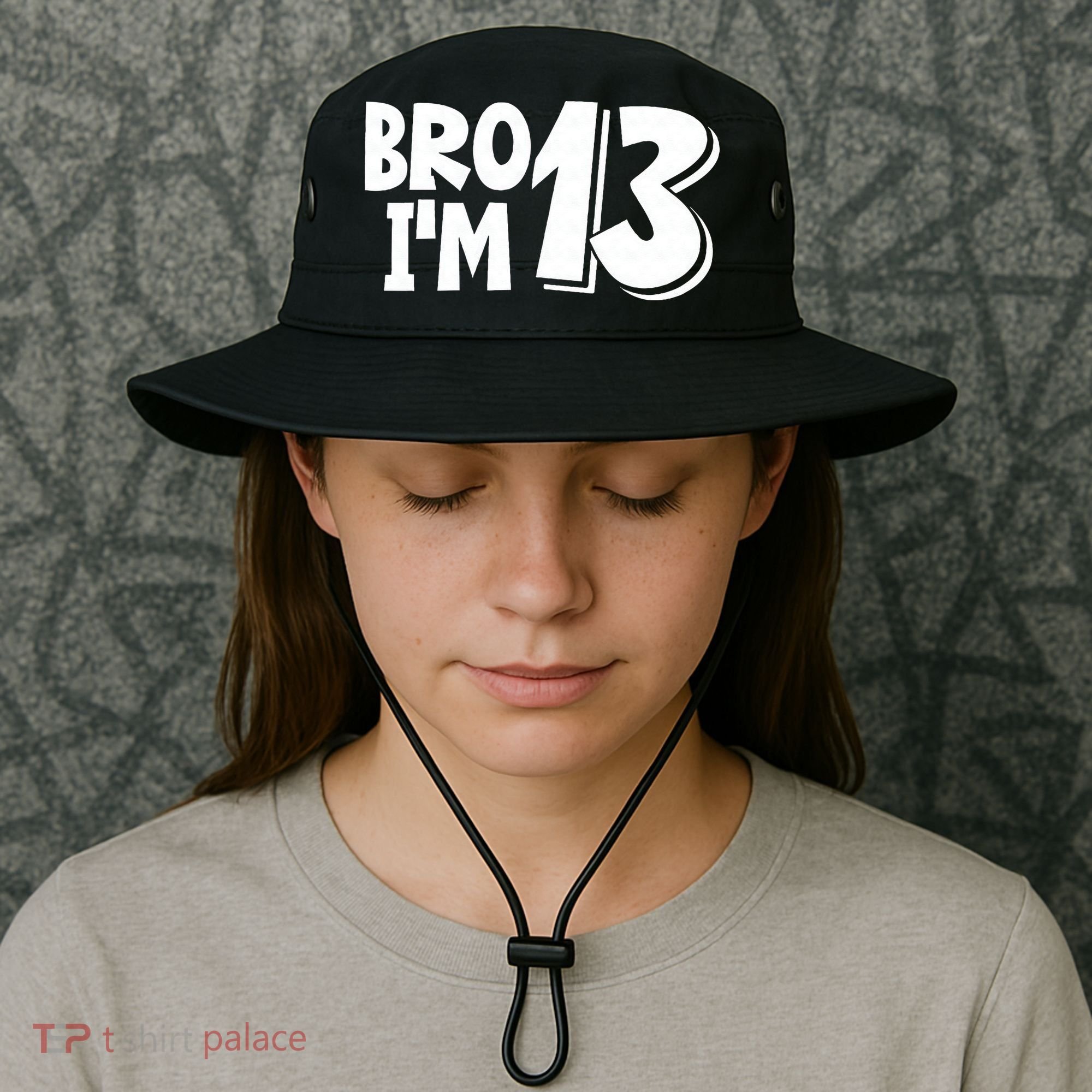 13th Birthday Bro I’m 13 Year Old Thirteen Thirteen Bucket Hat