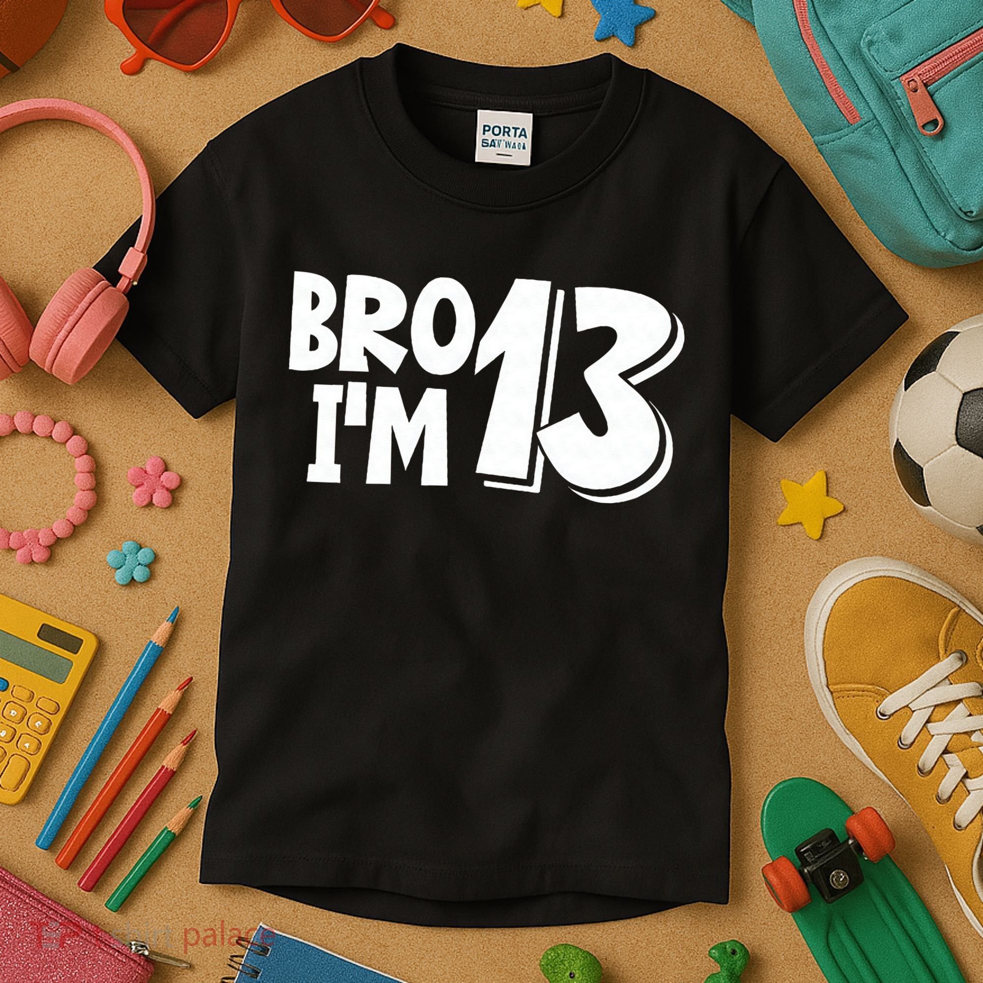 13th Birthday Bro I’m 13 Year Old Thirteen Thirteen Kids T-Shirt