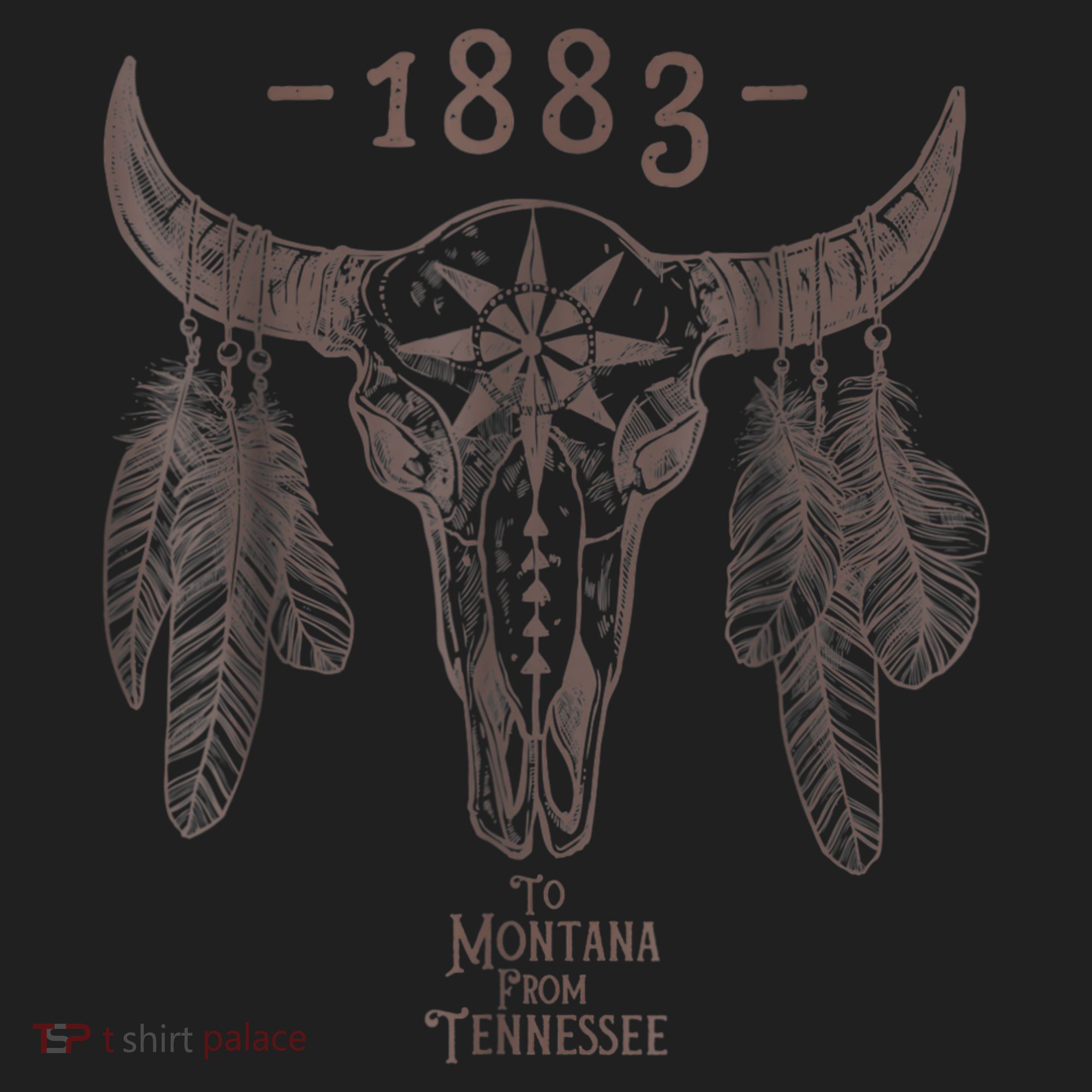 1883 Boho Cow Skull Cute Country Western Yellow Stone Women's Sweatshirt